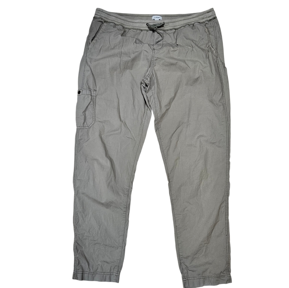 L.L. Bean Women's Vista Camp Pants Straight-Leg Cargo Thyme XL Medium Tall